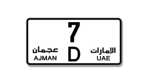 Car plate number (D7) is sold in electronic auction for noble goal